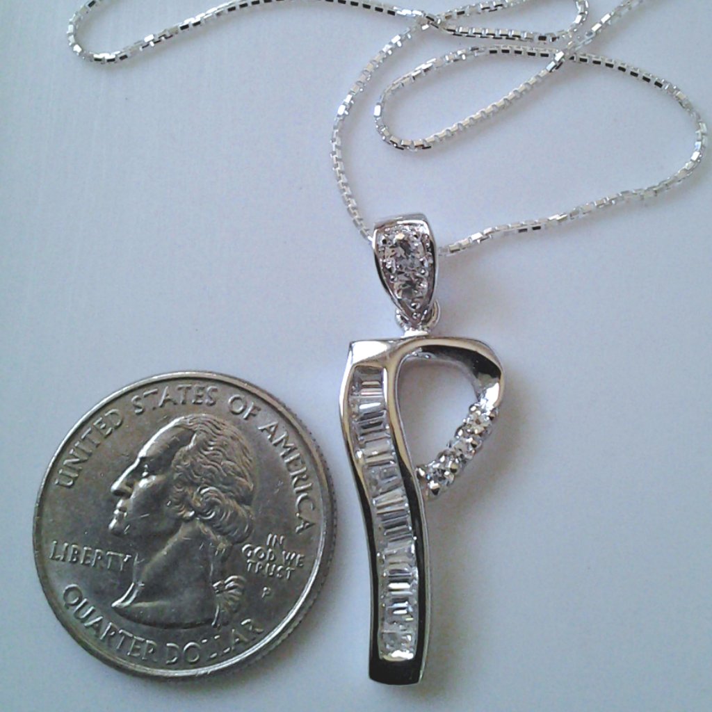 Sterling Silver Initial P Necklace